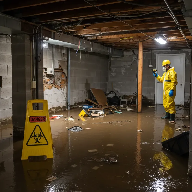 Flooded Basement Electrical Hazard in Cottonwood, MN Property